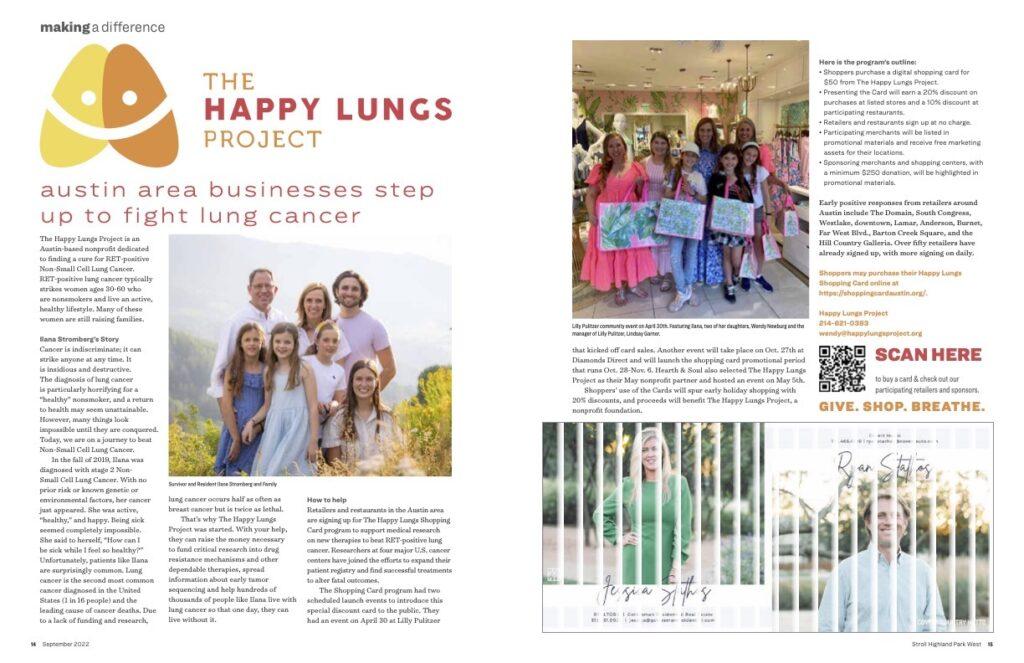 Stroll Highland Park West features Happy Lungs Shopping Card